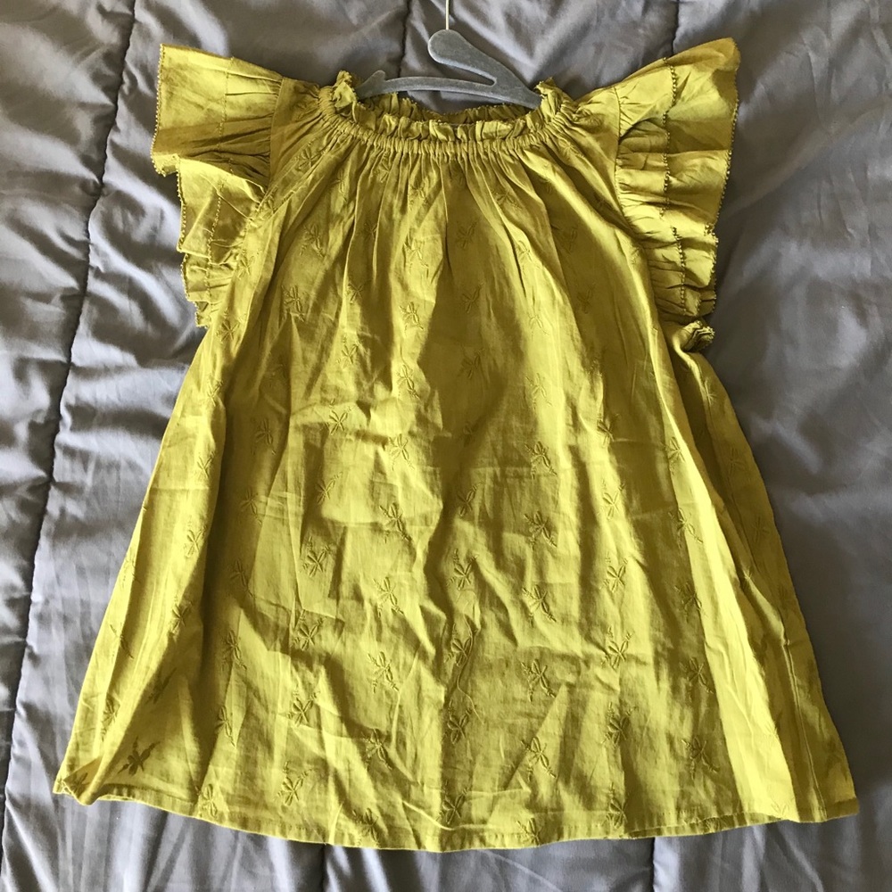 NWT Universal Thread Green Flutter Sleeve Top - Picture 1 of 4